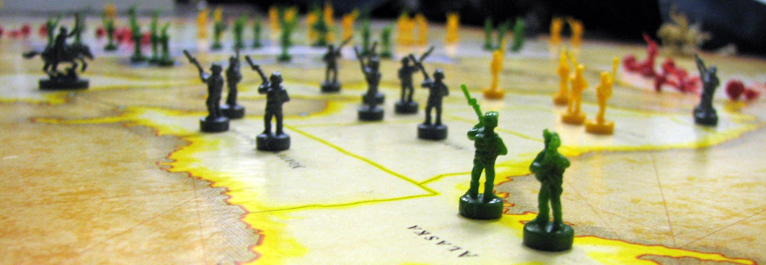 Closeup of risk, the board game