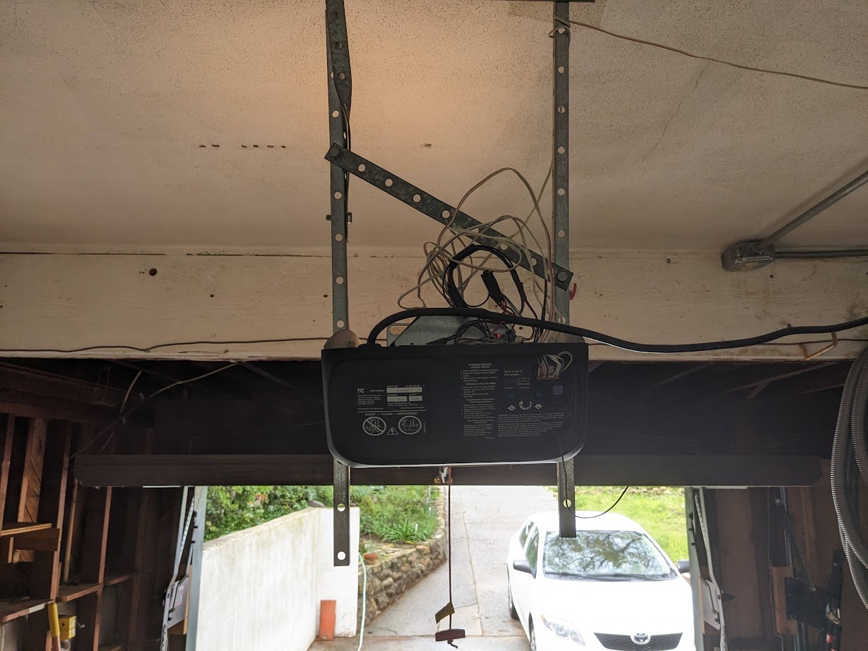 Garage door opener, with Shelly Uni attached